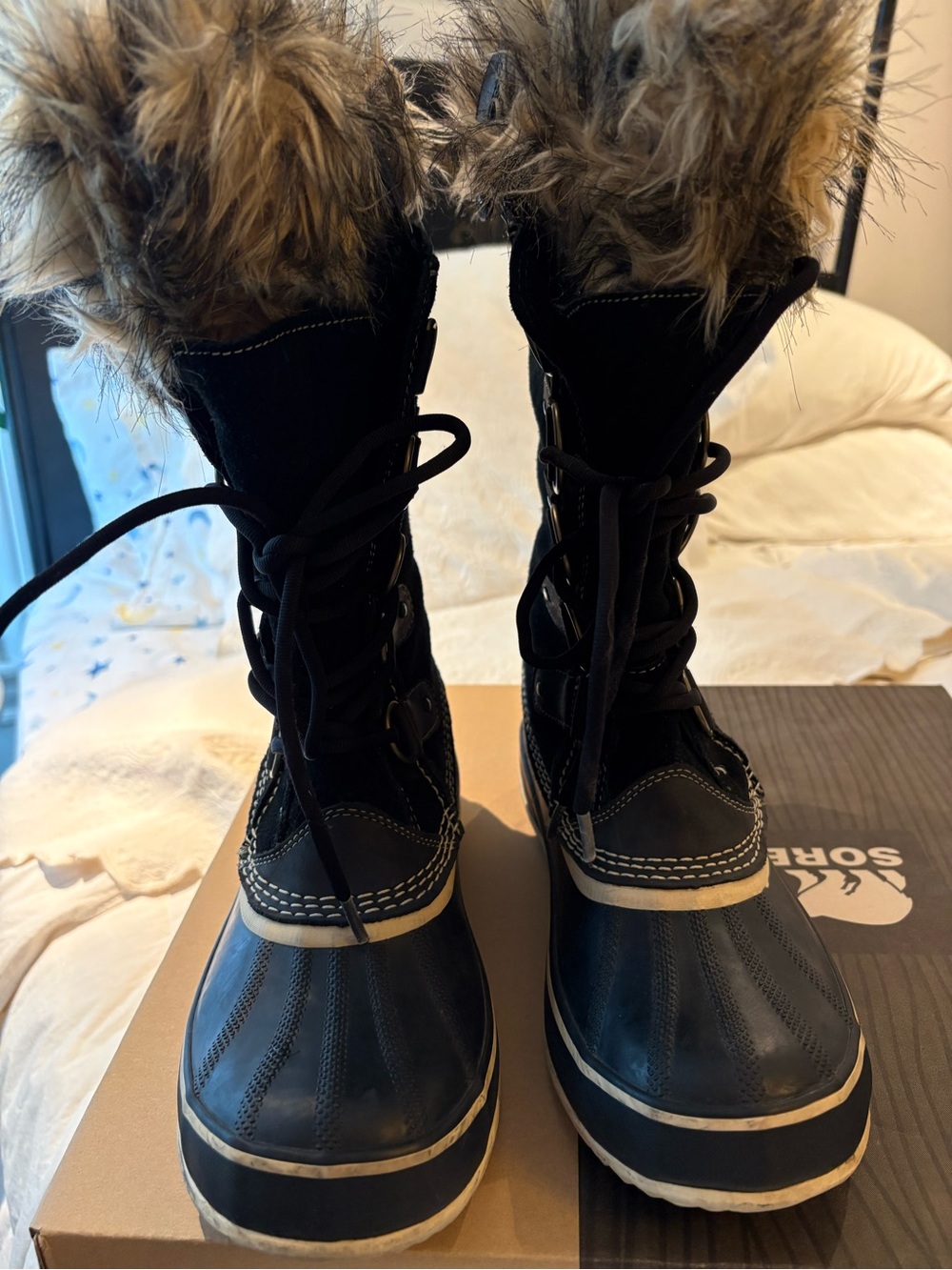 Sorel Joan of Arctic Women's Winter Boots - Black with Faux Fur